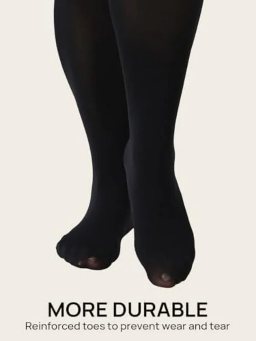 Ultra-Soft Plus Size Control Top Pantyhose Tights - 2 Pairs High Waist Comfort